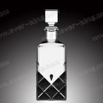 700ml Customized Square Brandy Glass Bottle