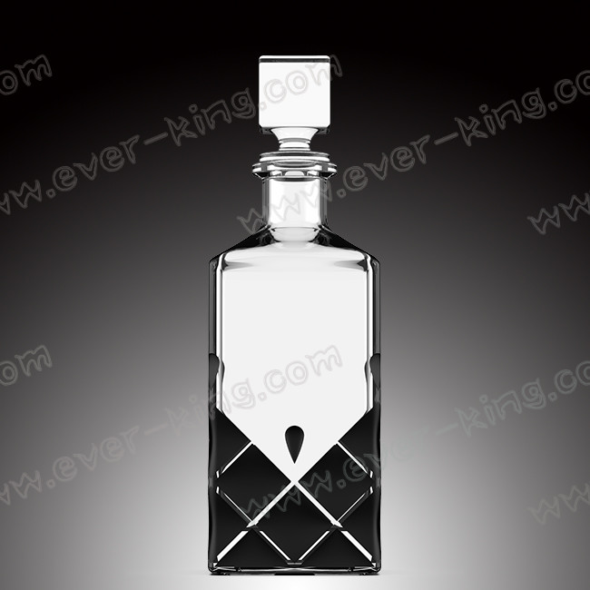 Crystal White Flint Cognac Glass Bottle 750ML For Luxury Liquor And Spirit