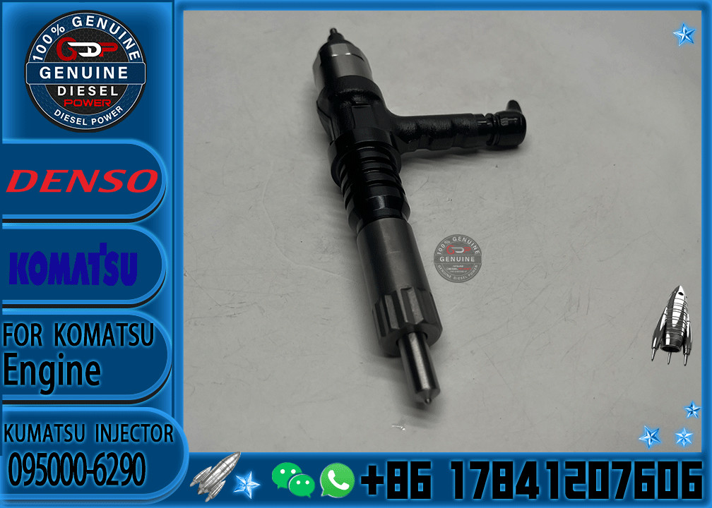 Diesel Common Rail Fuel Injector 095000-6290 6245-11-3100 For Komatsu 6D170 Engine