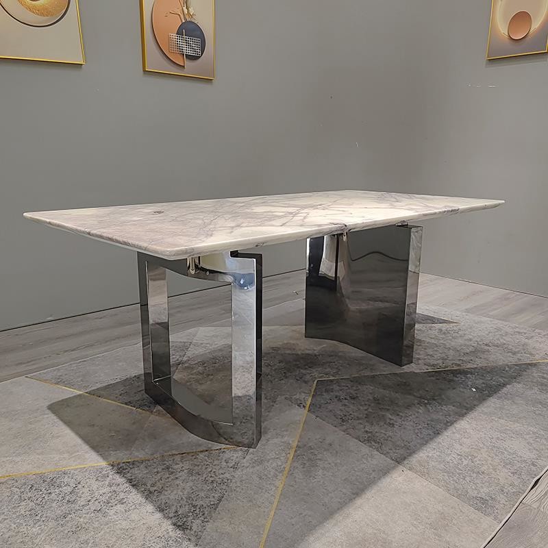 Modern Fashion Stainless Steel Marble Banquet Hall Wedding Table