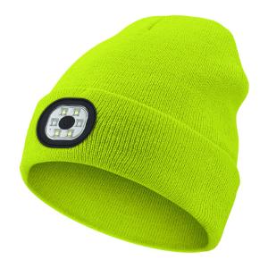 Quality LED Lighting Knitted Hat Rechargeable Six Lights Beanie Hat wholesale