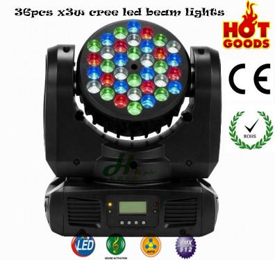 factory bigger sale 36pcs*3w cree led moving head beam lights high quality lower