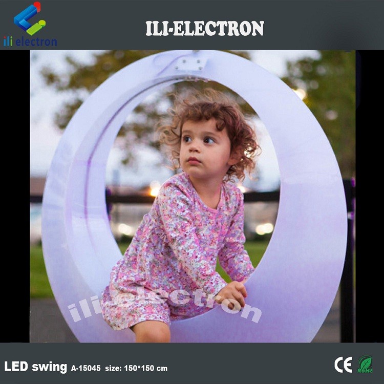 outdoor plastic led swing