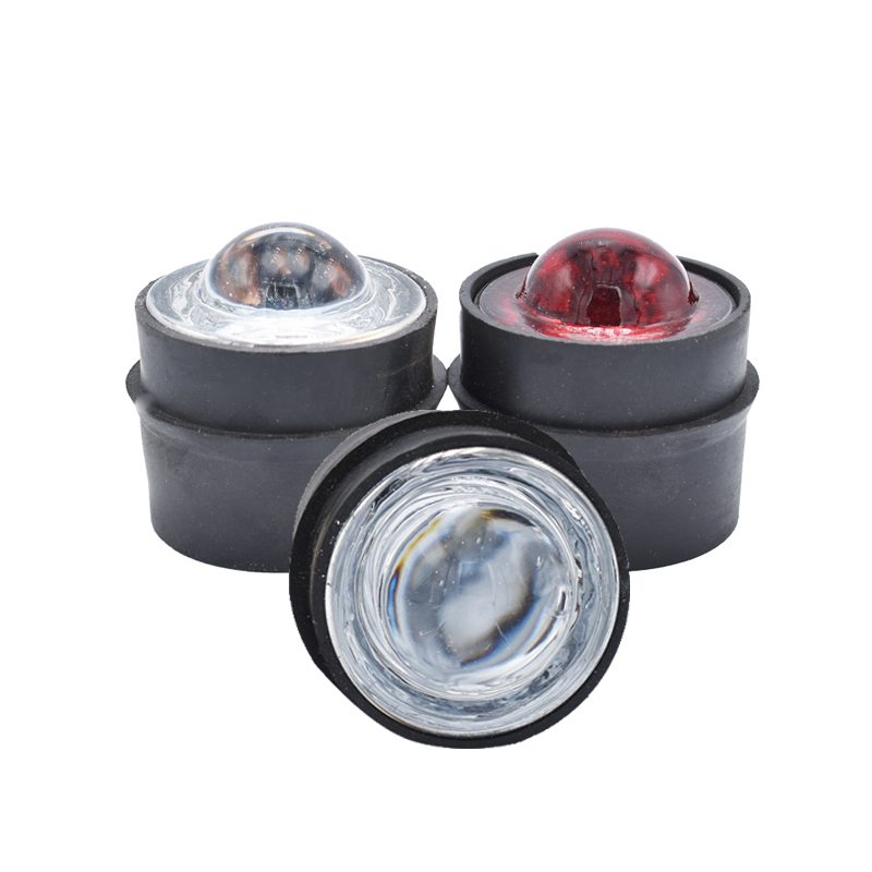 LED Tempered Glass Side Reflective Light Solar Road Stud For Road Cone customized