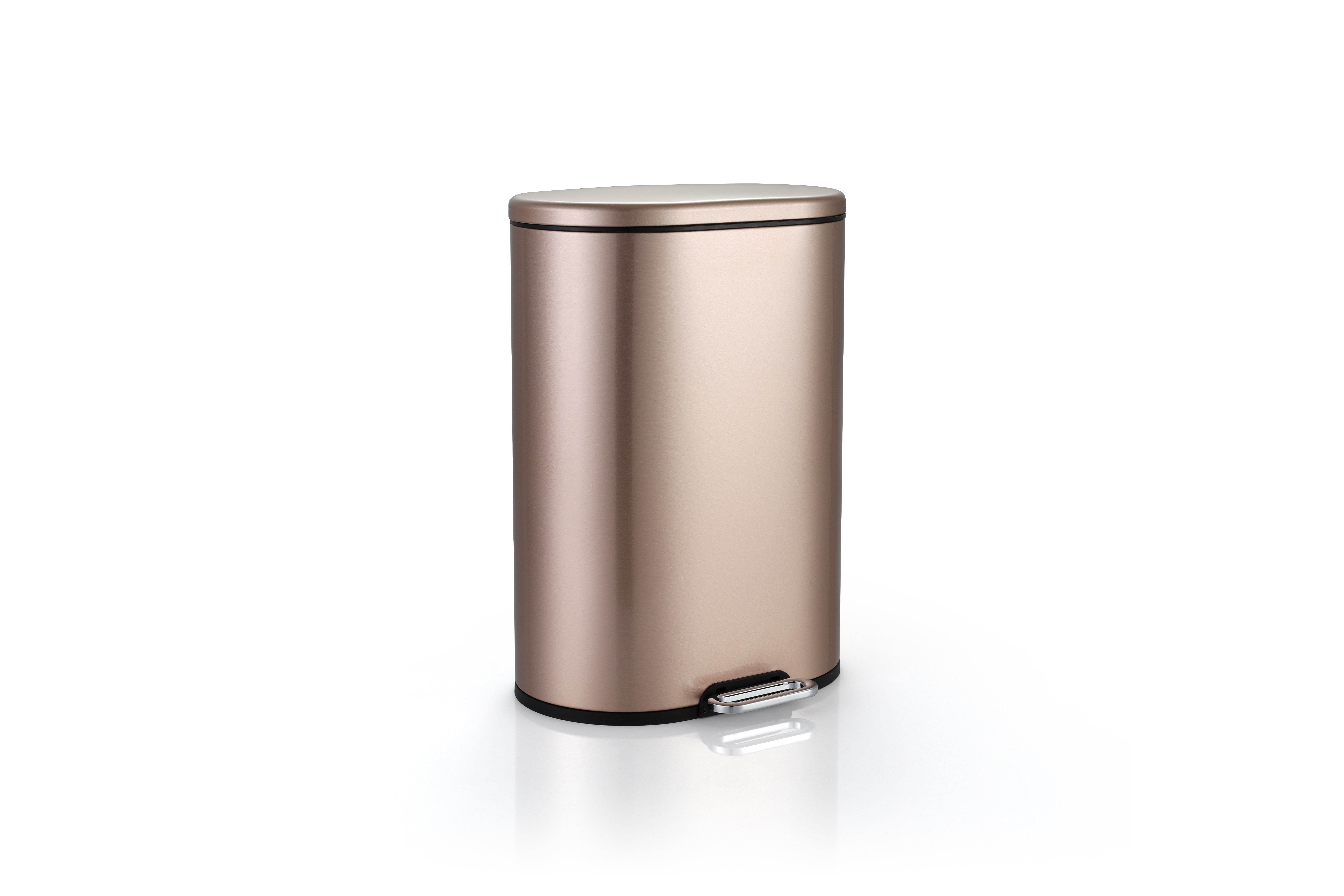 Smudge Proof 1.58 Gallon Rose Gold Trash Bin