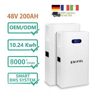 Quality Wall Mounted Solar Lifepo4 Battery 10kwh 48V 200ah Built In BMS wholesale