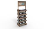 Beverage Bottle Wood Display Stand Beer Display Stand For Grocery Store