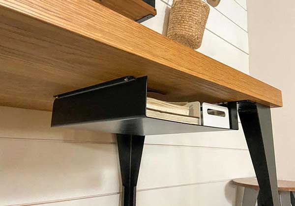 Under Desk Storage Shelf for Tablets Smartphones and Books Perfect for Home or Office