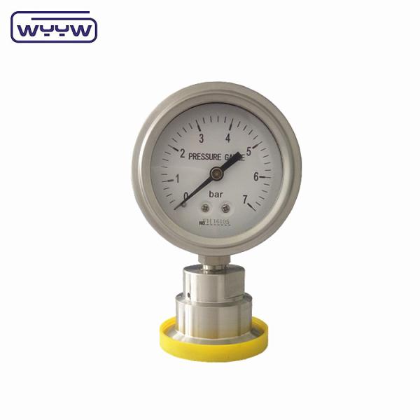 304 Manometer 1.5in. (50.5mm OD)Tri Clamp Membrane Pressure Gauge SS316