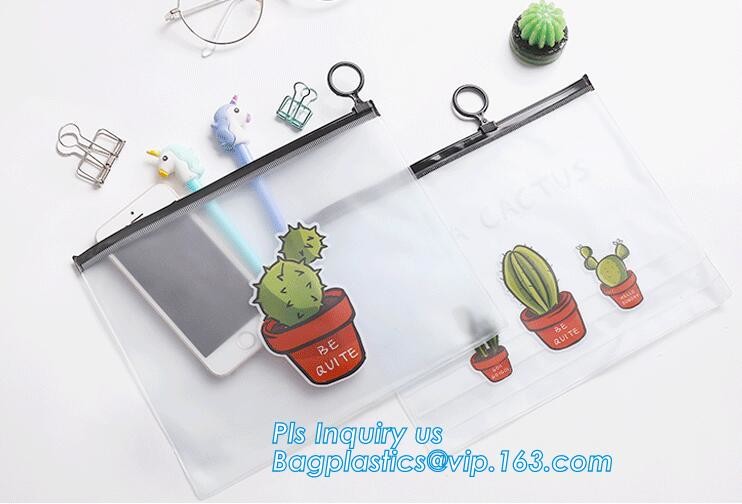 Sale Direct Custom Clear Vinyl Transparent PVC Slider Zip lock Bag, Different Size Plastic Document Bag, Non-toxic odorl