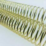 Shiny Gold Wire Diameter 2.0 Mm Metal Single Spiral Binding Coil Suitable For