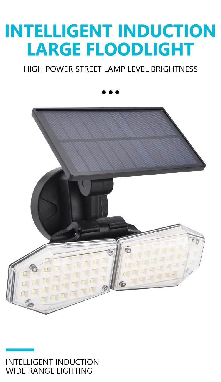 6000-6500K 20W 500LM Pir Motion Sensor Solar Security Spotlight