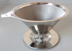 Quality Conic Food Grade Stainless Steel Basket / Mesh Coffee Filter Eco - Friendly wholesale
