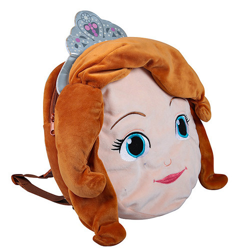 Embroidery Technics Kids Plush Backpack Soft Hand Feeling Weaving Label