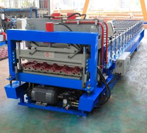 Quality Metal Glazed Roof Tile Roll Forming Machine With High Production Speed wholesale