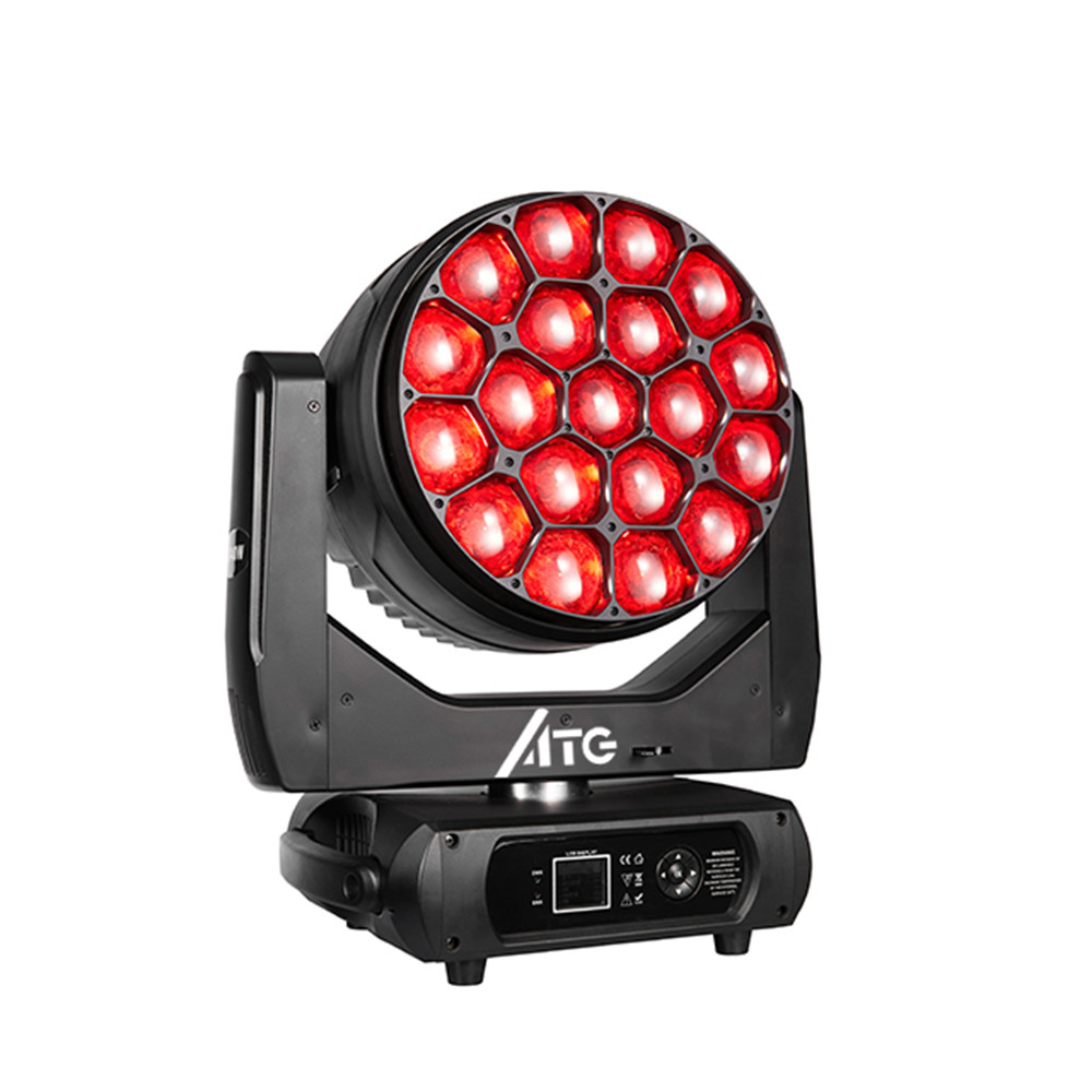 DMX512 Stage Lighting DJ Lighting Equipments 19*20W Bee Eye Zoom Moving Head Lights For Event Stage Wedding Disco