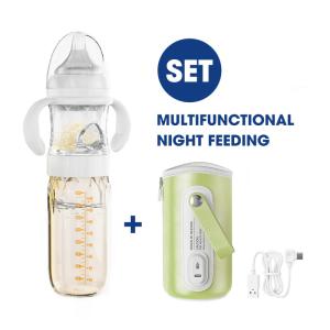 Quality Nicepapa customizable USB travel Baby Anti Colic Feeding Bottle milk baby Bottle with Powder Storage Thermostat Warmer wholesale