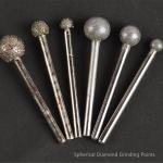Electroplating Spherical Diamond Grinding Bits , 3mm Diamond Grinding Points