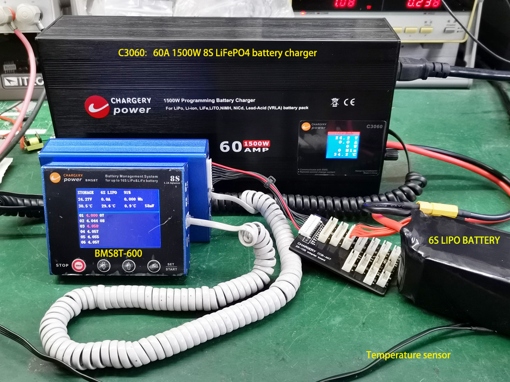 Adjustable 29.7V 11S LTO Battery Charger For E Motorcycle E Scooter 1A-60A