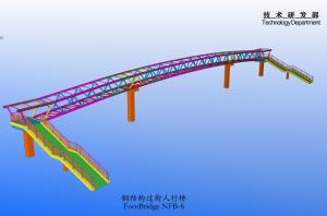 Quality Steel Pedestrian Bridge Steel Footway Bridge Long Span Heavy Load Long Span wholesale