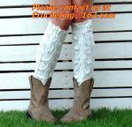 Little Girls Knitted leg warmers Crochet Lace Trim and Buttons children kids leg