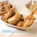 Kraft Paper Food Tray. 3 LB. (100 Pack). Disposable, Recyclable And Fully