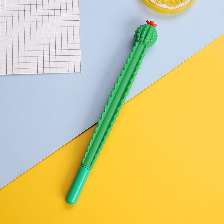 Gel-Ink Cactus Shape Pen Writing Length 240M Cute Novelty Gift for Girls and Students