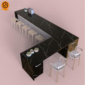 Quality Marble Acrylic Solid Surface Bar Counter L Shaped Flame Retardancy wholesale