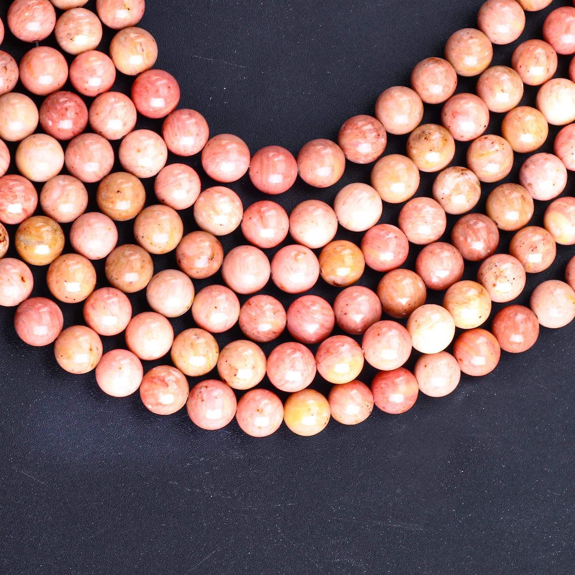 8mm Redwood Grain Gemstone Healing Crystal Stone Beads For Jewelry Making