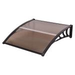 100x80 Polycarbonate Door Awnings Household Application Rain Cover White Holder