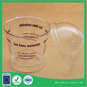 Quality transparent plastic disposable Ice Cream Cups with lids 180 ml wholesale