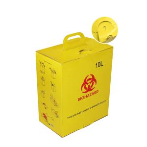 Quality 10L Custom printing Medical Sharps Box cardboard paper medical waste paper box wholesale
