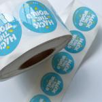 Rolled Bottle Label Sticker Printing Custom Vinyl Adhesive Label