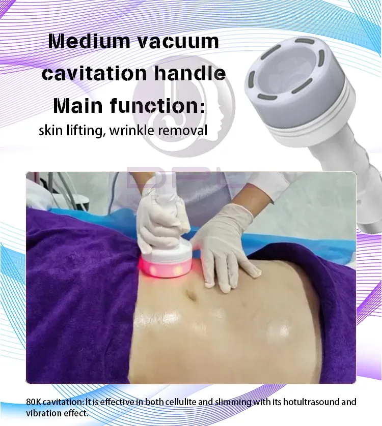 AS94 Body Slimming Machine 6 In 1 Fat Reduce 80K With Vacuum Cavitation System Antienvejecimiento Body Sculpting