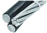 XLPE / PVC Insulated Aerial Bundled Cable , Triplex Service Drop Cable