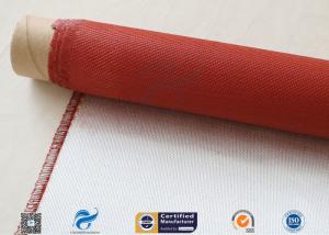 Quality 0.5mm Red Silicone Coated Fiberglass Fabric Cloth For Thermal Insulation wholesale