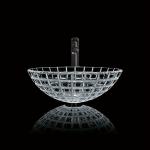 Tempered Glass Wash Basin Bowl 420mm Length Round Glass Vessel Vanity Sink