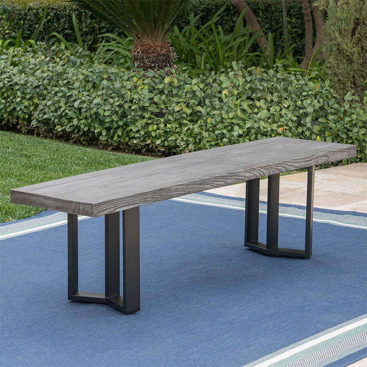 Outdoor Fiber Cement Furniture GRC Concrete Table With Sturdy Legs