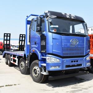 Quality FAW 8x4 Long Chassis Heavy Recovery Vehicle / Flatbed Truck With 4 Axles wholesale