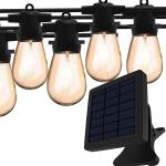 12 Sockets Outdoor Garden 27ft Solar Bulb String Lights