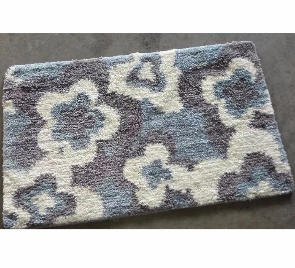 Soft Flat Door Mat Mamory Foam Rectangular Shape Shaggy Pattern