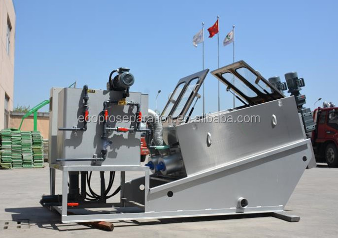 Industrial Screw Press Sludge Dewatering Machine SUS304 Screw Filter Press