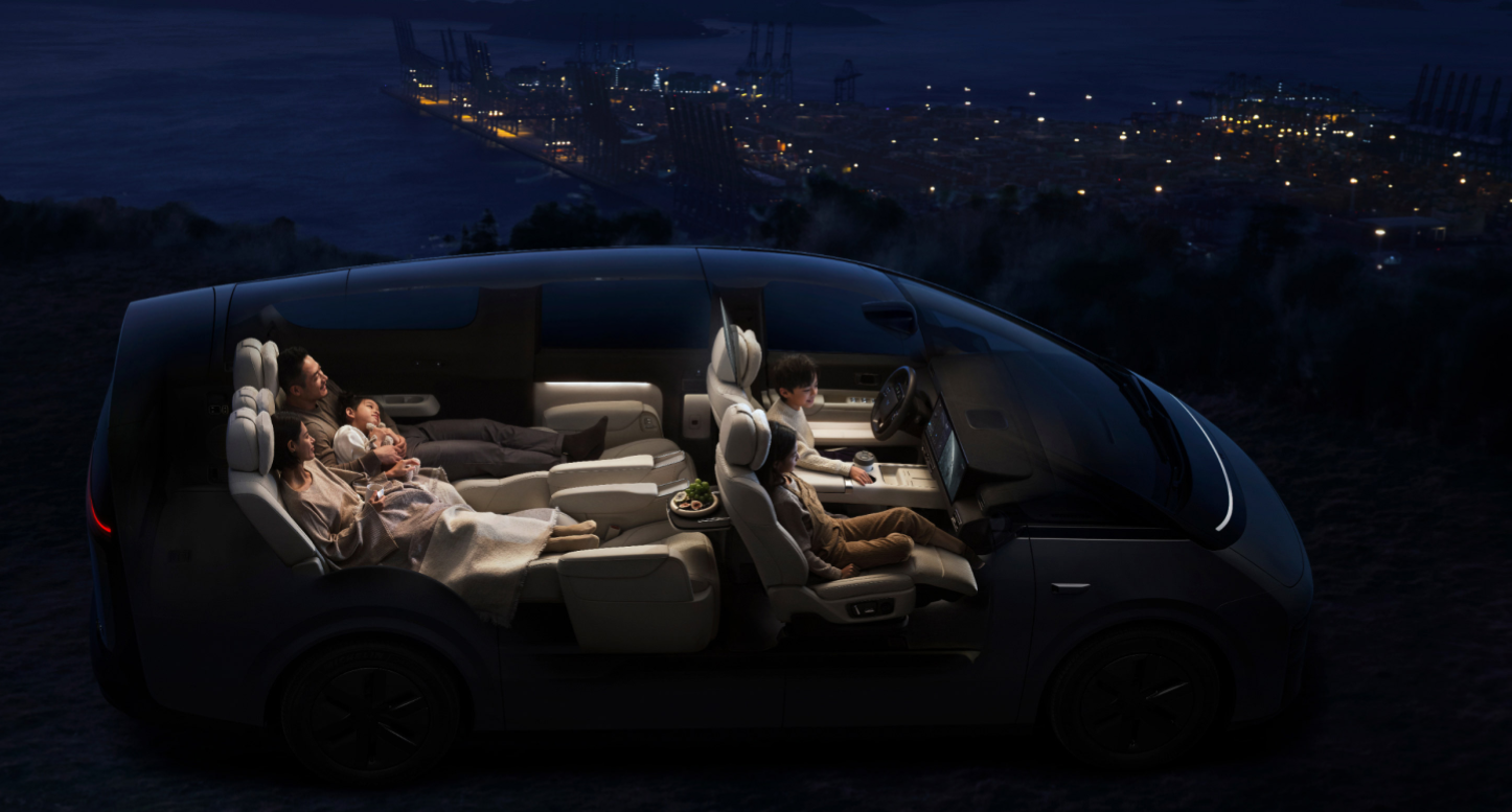 Electric 7 Seat MPV Lixiang Mega Luxury 5-door Body Structure and 4WD Cars with Pure Electric Vehicle