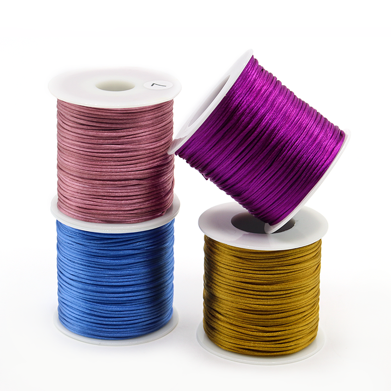 1.0mm Nylon Thread 16 Ply Rat Tail Rope for Woven Chinese Knot Bracelet Handicraft
