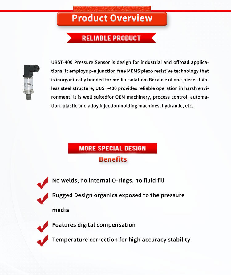 UBST-400Y UNIVO Tank Water Level Sensor Versatile Output Options for Easy Integration