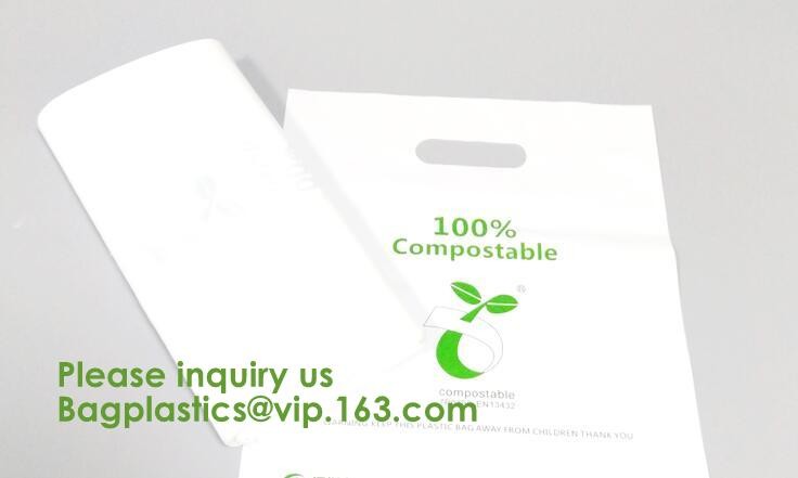 Biobased Compostable Vest T-shirt Handle Bags,Shopping, Shopper, Singlet, Vest Carrier, Tie handle, Top tie, NIce Day