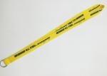 Yellow color professionnal customized silk screened lanyard with any logo