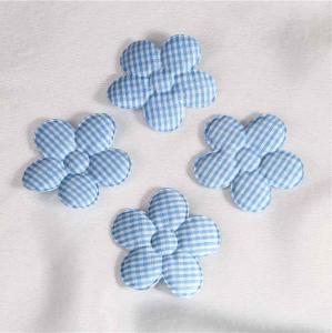 Quality Plaid Pattern Small Gingham Flower Heat Cut Border For Women Clothing wholesale