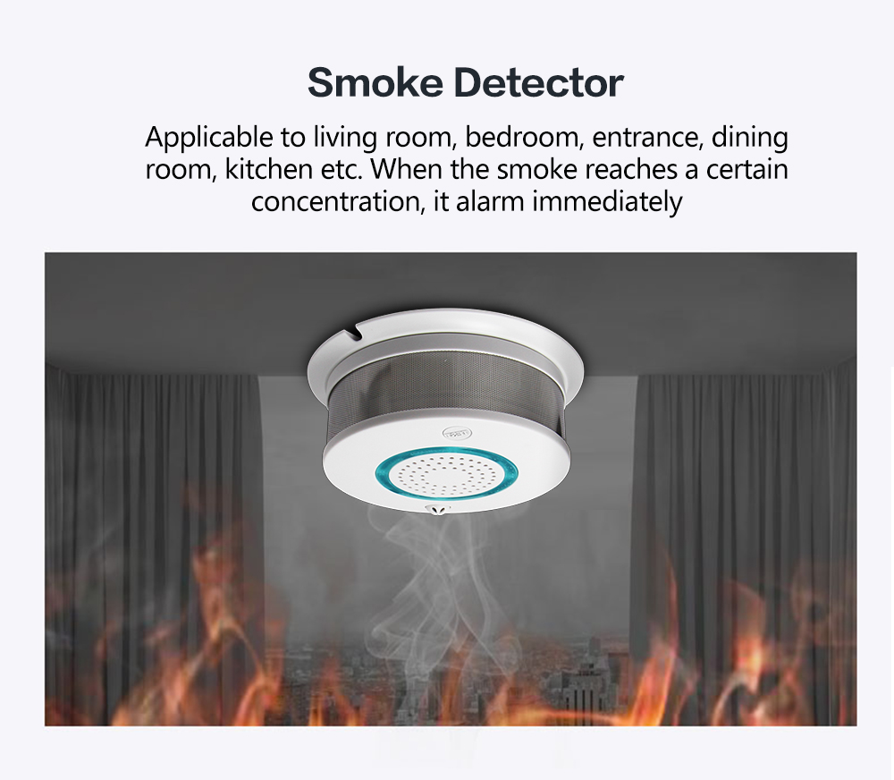 433Mhz WIFI GSM Alarm System 1900mHA Smart Alarm Sensor Touch Screen