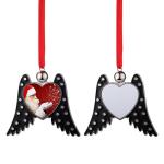 Sublimation Blank Metal Angel Wings Christmas Ornaments Sublimation Christmas